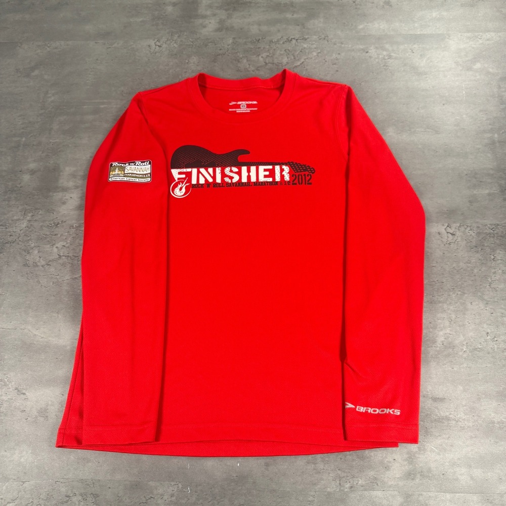 Brooks Performance Shirt Mens XS Red Rock n‎ Roll Savannah Marathon Running 2012